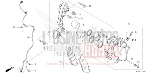 ETRIER DE FREIN AVANT SH125ADT de 2026